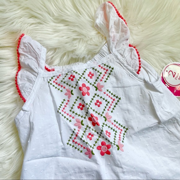 Nanette Kids Embroidered Lace Flutter Sleeve Outfit - Picture 2 of 4